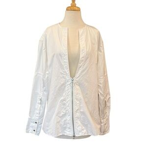 Marine Serre Jacket Lightweight 1/2 Zip Up 100% Cotton Minimalist Large